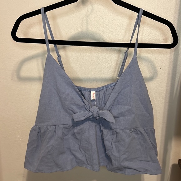Rowme Solid Knot Front Peplum Cami - Picture 6 of 10